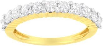 House of Brilliance IGI Certified 10K Gold 1.0 Cttw Diamond Fluted Band Wedding Ring in Yellow Gold at Nordstrom, Size 6