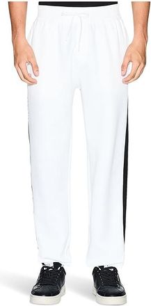 A|X Armani Exchange Milano/New York Logo Drawstring Joggers Mens Clothing White : 2XL, Cotton