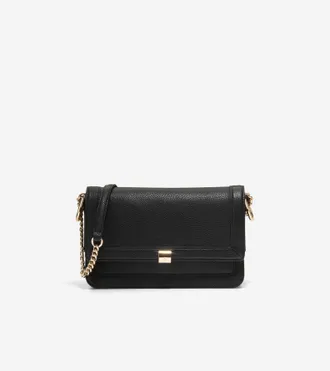 Cole Haan Womens Daniella Chain Shoulder Bag - Black