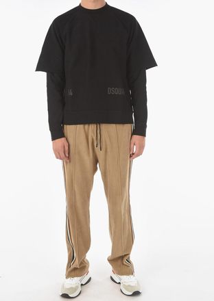 Dsquared2 Mens Cool Fit Double Layer Logo Sweatshirt - Black Cotton - Size Large