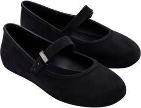 Melissa Soft Velvet Ballerina Flat in Black at Nordstrom Rack, Size 10