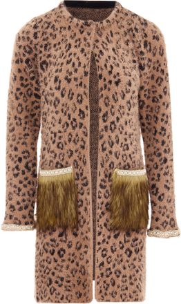 Faina Vest Dames Donker roze zwart