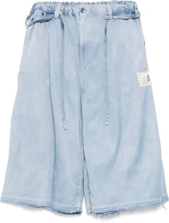 Miharayasuhiro Shorts C/R con effetto schiarito - Blu