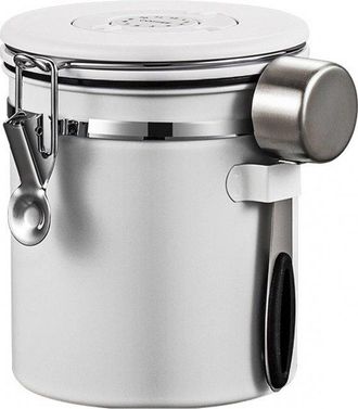 OEM Recipiente Para Almacenar Caf&eacute;, Con Salida De Co2-1,2 L, Para 500 G De Granos De Caf&eacute;, Granos De Caf&eacute;, T&eacute;, Az&uacute;car, Etc, Acero Inoxidable