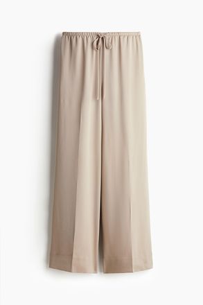 H&M Weite Hose mit Tunnelzug - Hellbeige