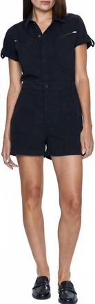 Pistola Denim Campbell Romper In Noir