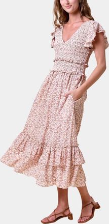 Cleobella Narmeen Midi Dress In Lume Wing Print