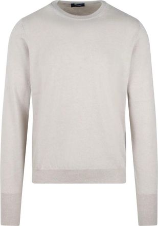 Drumohr Kasjmier Crewneck Sweater - Gemaakt in Itali&euml; - Heren - Cashmere truien - Grijs - M - Kasjmier - Truien & Vesten