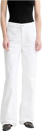 Gestuz Zolina Twill HW Wide Jeans - Dames - Bootcut Jeans - Wit - W29 - Katoen - Jeans