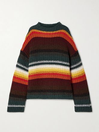 Khaite Pullover Oversize In Cashmere A Coste E Righe Yanis - Multicolore