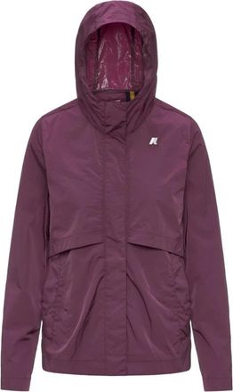 K-Way Sophile Satin Glass Jacket - Dames - Regenjassen - Paars - L - Nylon - Jassen