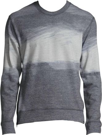 J Brand Mens Print Messer Fleece Sweatshirt In Gray Ombre