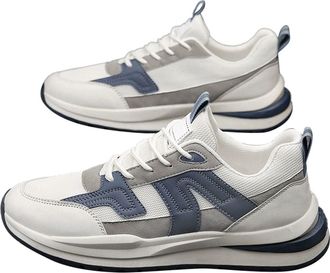 Generic Spring Summer Fashion Mens Trainers Mens PU Comfortable Casual Shoes Mens Casual Shoes Size 11 (Blue, 7.5)