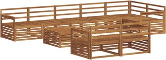 vidaXL Conjunto De Sof&aacute;s De Exterior 9 Uds. Natural Vidaxl