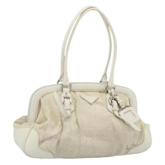 Prada Pre-owned Handbags, female, White, Size: ONE SIZE Pre-owned Vintage Tote Bag