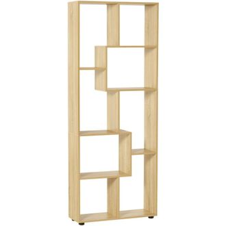 HOMCOM Homcom - 7-Tier Bookshelf w/ Melamine Surface Foot Pads Anti-Tipping for Home Beige