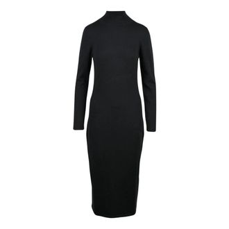 Max Mara Ocroma Gebreide Jurk - Dames - Kleedjes - Zwart - L - Wol - Kleedjes