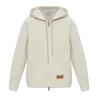 Moncler Zip-throughs, female, Beige, Size: XS The Hoodie