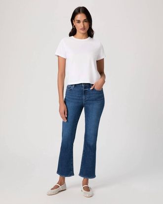 Paige Mason Crop Mid Rise Boot Jean In Toulouse