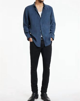 John Varvatos Orchard Button-Down Shirt In Indigo