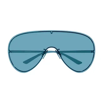 Gucci Shield Zonnebril - Dames - Accessoires - Blauw - Maat: ONE Size