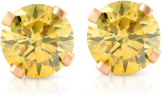 Pompeii3 1/3 Ct T. W. Fancy Canary Yellow Lab Diamond Studs 14K Yellow Gold Lab Grown