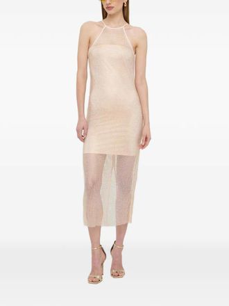 Patrizia Pepe Verfraaide midi-jurk - Beige
