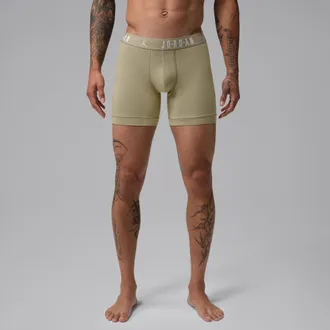Nike Jordan Mens Jordan Flight Cotton Essentials Boxer Briefs (3-Pack) in Brown | JM0839-X0L