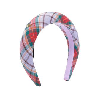 Vivienne Westwood Headbands, female, Multicolor, Size: ONE SIZE Plaid Padded Headband