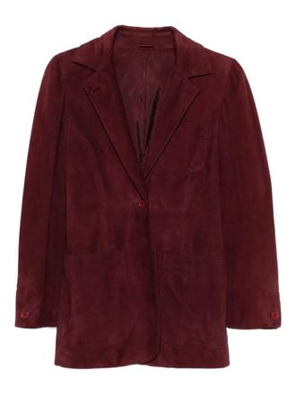 Romeo Gigli 1997-1998 pocket suede jacket - Red