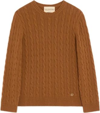 Valentino Maglia - Dames - Ronde hals truien - Bruin - L - Truien & Vesten