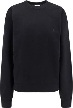 Saint Laurent Cassandre Sweatshirt - Dames - Sweatshirts - Zwart - XS - Katoen - Hoodies & sweatvesten