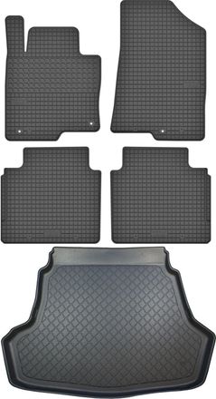 OEM Juego De Alfombrillas De Goma Para Coche Y Alfombrilla Para Maletero Para Kia Optima Iv Sed&aacute;n (desde Noviembre De 2015 Hasta 2019)