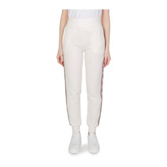 Guess Joggers con nastro logo - - Trousers - Donna - Bianco - M
