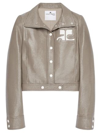 Courr&egrave;ges Vinyl Reedition Cropped Glossy Jacket