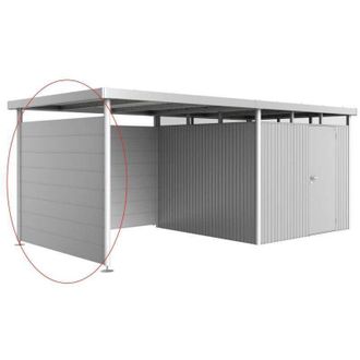 BIOHORT Parete laterale per tetto laterale casetta HighLine H4 argento metallizzato