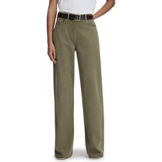 Reiss Colorado Straight Leg Pants in Khaki at Nordstrom Rack, Size 12 Us / 16 Uk