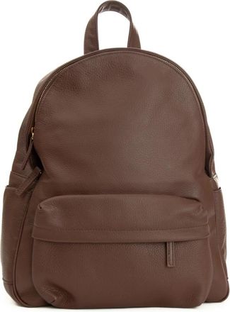 Eleventy Bruine leren rugzak - Heren - Rugzakken - Bruin - ONE Size - Leer - Tassen