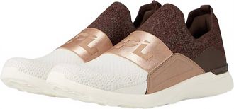 Athletic Propulsion Labs Womens Techloom Bliss Shoe In Metallic Chocolate/almond/ivory