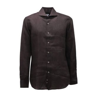 Orian Casual Shirts, male, Black, 4XL, Slim FIT Linen Shirt