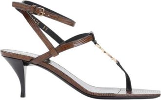 Saint Laurent Womens Cassandra Heeled Sandals, Brand Size 36 ( US Size 6 )
