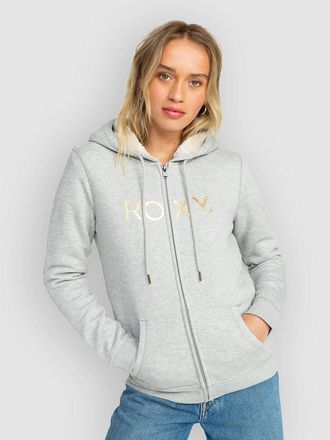 Roxy Itia Sherpa Logo Half-Zip Sweater grijs