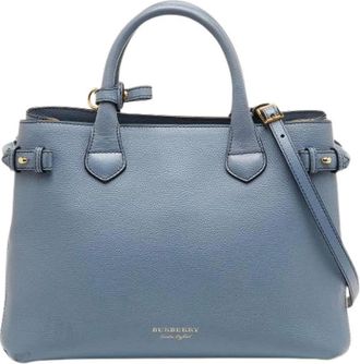 Burberry Pre-owned Handbags, female, Blue, Size: ONE SIZE Pre-owned Handbag