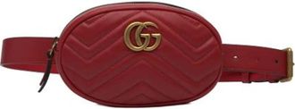 Gucci Pre-owned Leather gucci-bags - Dames - Vintage Heuptassen - Rood - ONE Size - Vintage