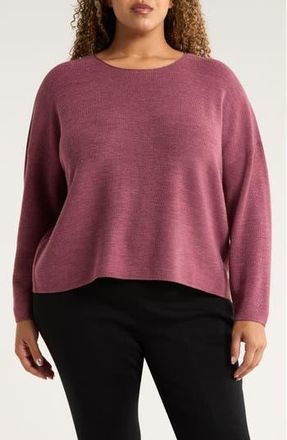 Eileen Fisher Crewneck Wool Sweater in Tea Rose at Nordstrom Rack, Size 2X
