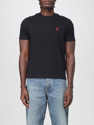 Ami T-shirt in cotone con logo ricamato Ami Paris