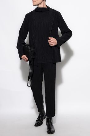 Homme Plissé Issey Miyake Pleated Trousers, Mens, Black