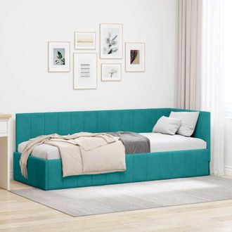 vidaXL Estructura De Cama En Esquina Rosa 80 Cm X 200 Cm Tela