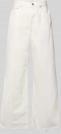 Calvin Klein Jeans Wide Leg Jeans aus reiner Baumwolle in Weiss, Gr&ouml;&szlig;e 26/32
