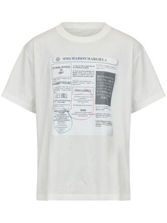 Maison Margiela T-shirt met grafische print - Wit